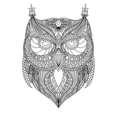 Baykuş anahat siluet