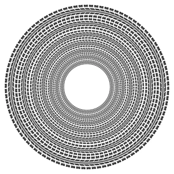 Circle tire track — Stock Vector