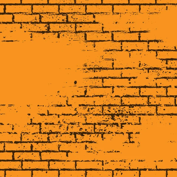 Πορτοκαλί Grunge τοίχο από τούβλα — Διανυσματικό Αρχείο