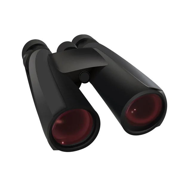 Binoculares negros grandes — Vector de stock