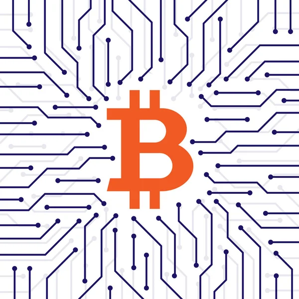 Fondo blockchain Bitcoin — Vector de stock
