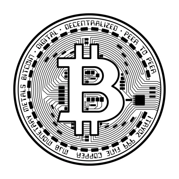 Bitcoin para siyah siluet