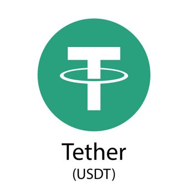 Tether cryptocurrency symbol clipart