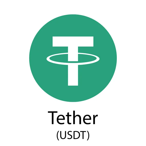 Tether cryptocurrency symbol — Stock Vector