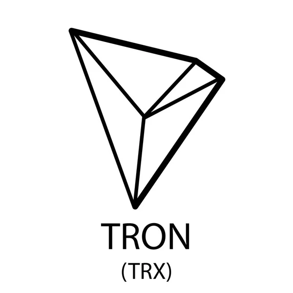 Tron cryptocurrency symbol — 스톡 벡터