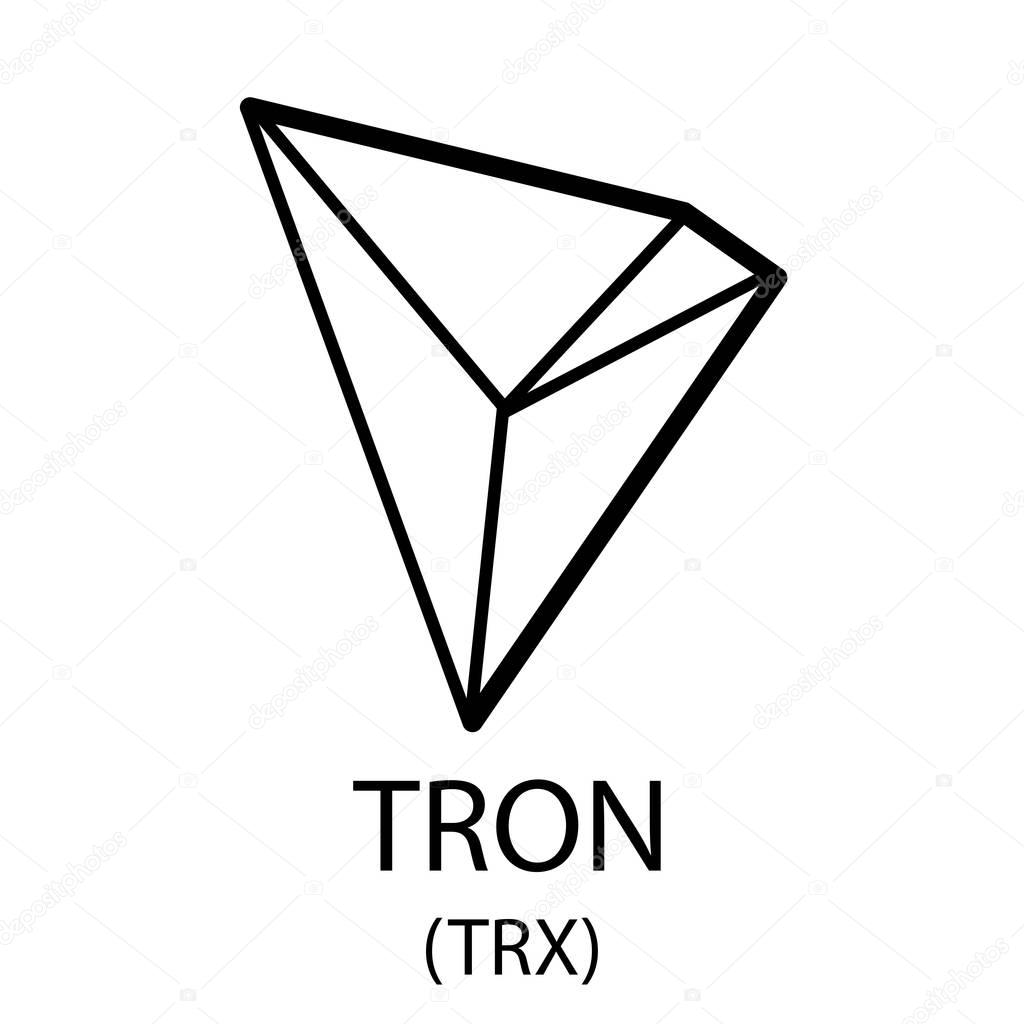 Tron cryptocurrency symbol