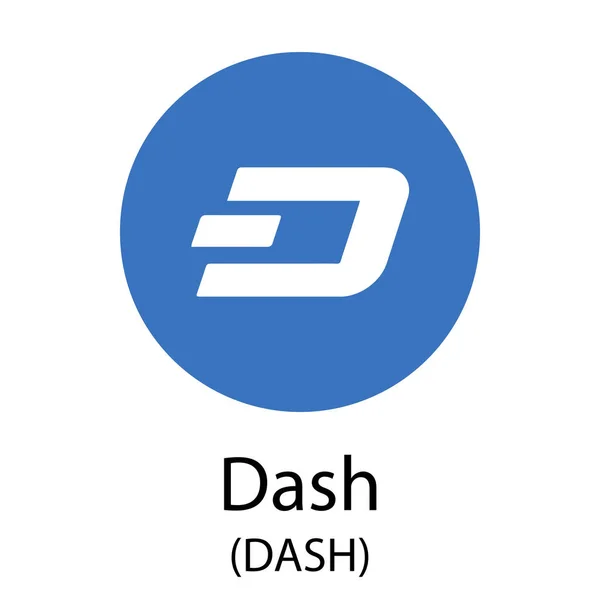 Dash símbolo criptomoneda — Vector de stock