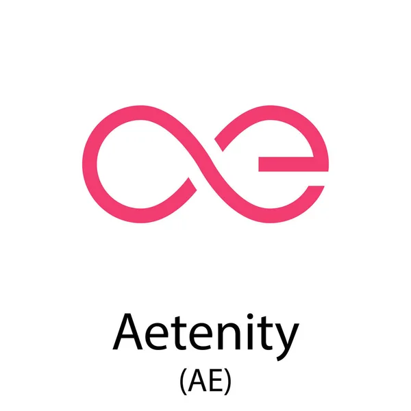 Aetenity cryptocurrency シンボル — ストックベクタ