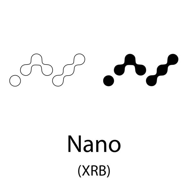 Nano silueta negra — Vector de stock