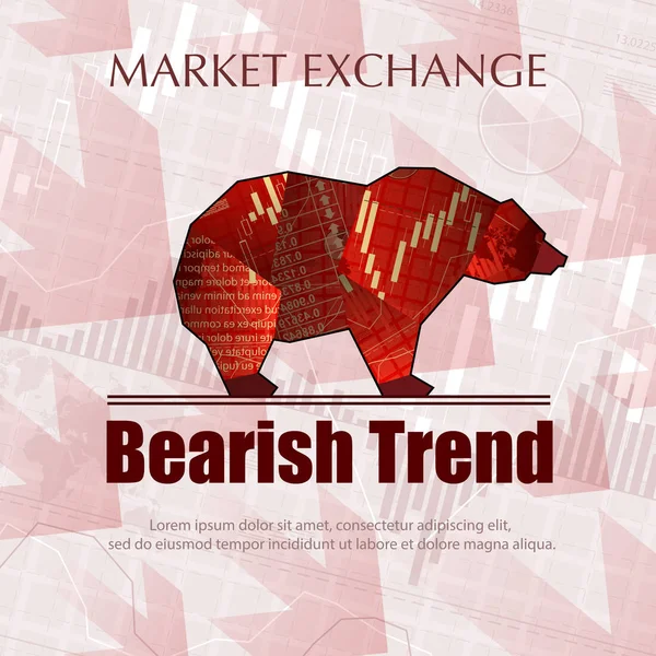 แนวโน้มตลาดหมี — ภาพเวกเตอร์สต็อก