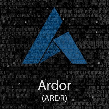 Ardor cryptocurrency background clipart
