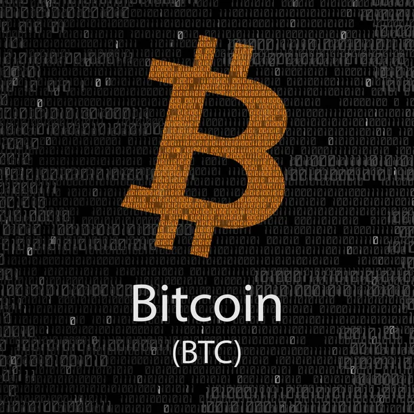 Bitcoin criptomoneda signo de fondo — Archivo Imágenes Vectoriales