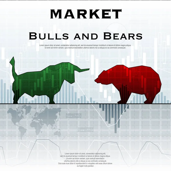 Markt uitwisseling achtergrond — Stockvector