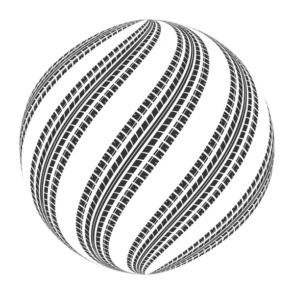 Силует доріжки для шини сфери — стоковий вектор