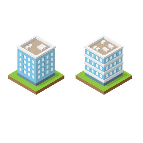 Isometrische abstracte gebouwen — Stockvector