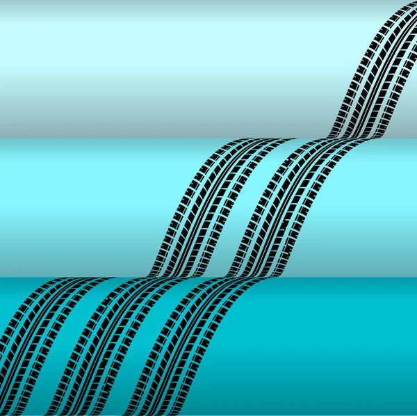 Blauer Reifen Spur Hintergrund — Stockvektor