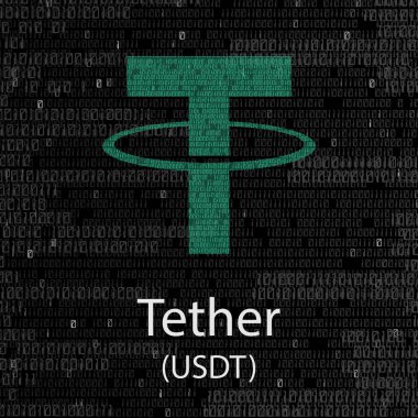 Tether cryptocurrency background clipart