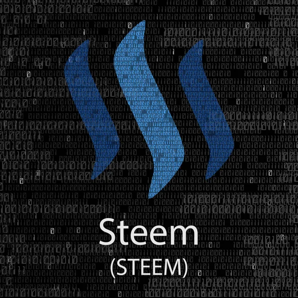 Steem cryptocurrency 배경 — 스톡 벡터