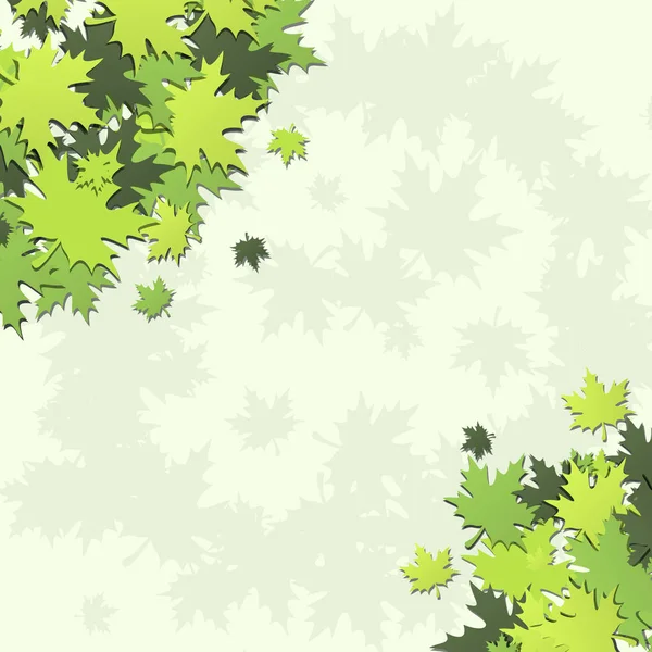 Hintergrund mit grünen Blättern — Stockvektor