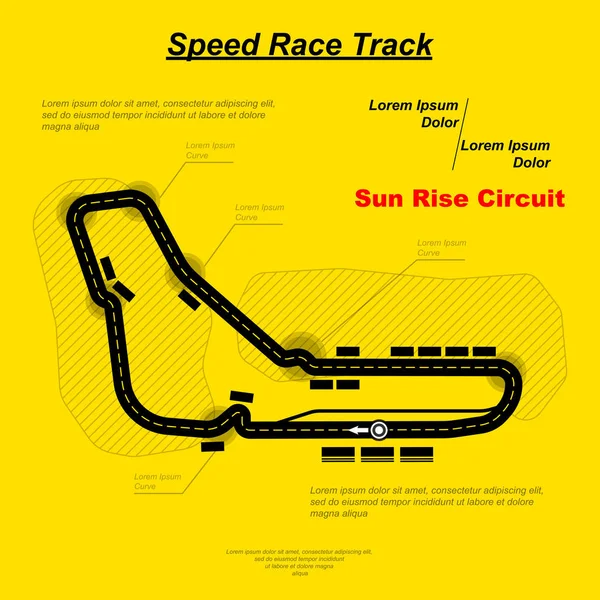 Snelweg motosport circuit — Stockvector