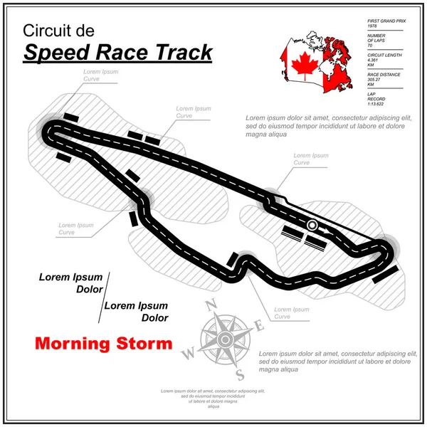 Sportwagen Speed Circuit Tapete — Stockvektor