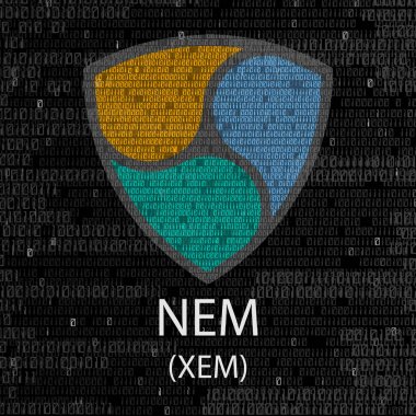 Nem cryptocurrency background