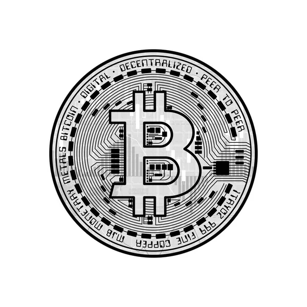 Financiën bitcoin achtergrond — Stockvector