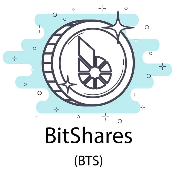 Bitshares osnovy mince — Stockový vektor