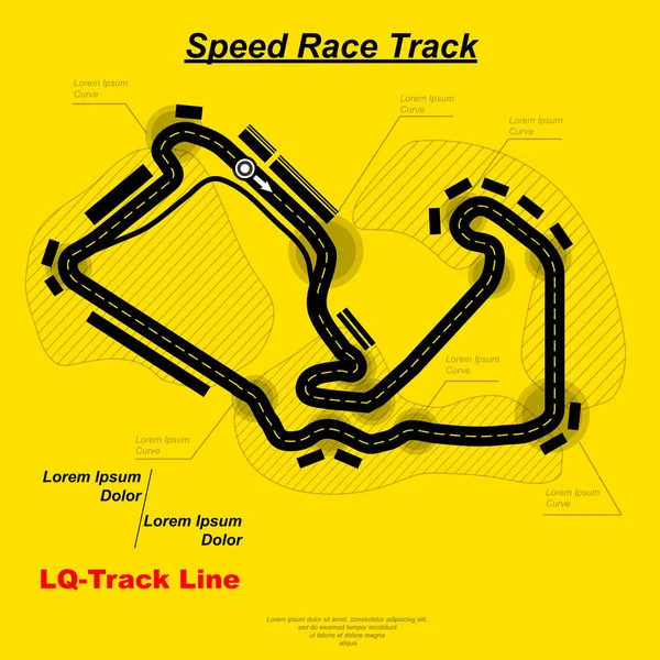 Circuit de piste de vitesse LQ — Image vectorielle