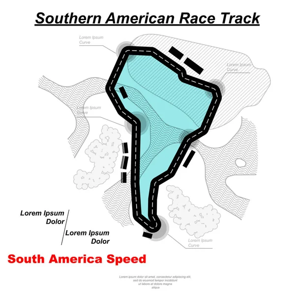 Estrada sul-americana — Vetor de Stock