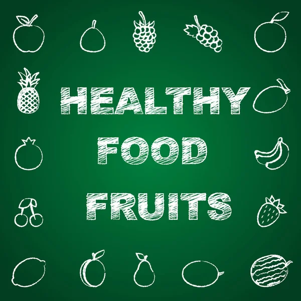 Здоровый фруктовый фон — стоковый вектор