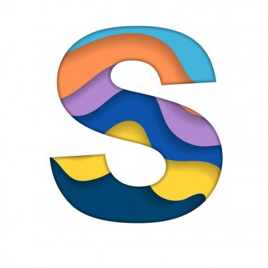 Colorful letter S clipart