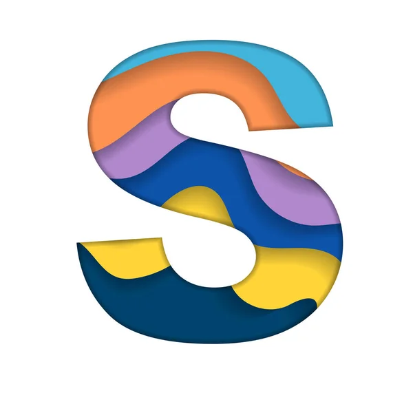 Kleurrijke letter S — Stockvector