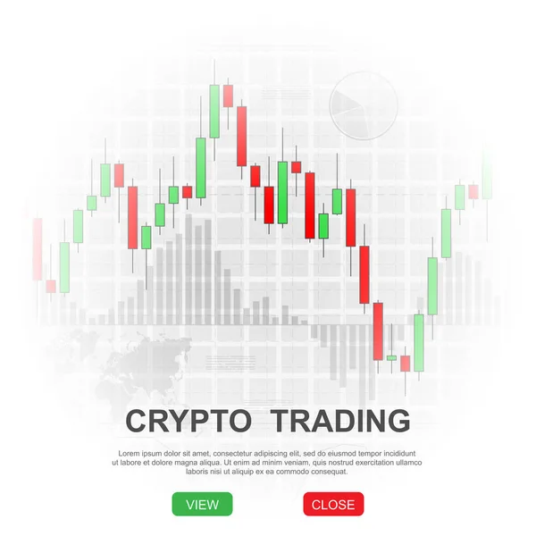 Latar belakang Crypto trading - Stok Vektor