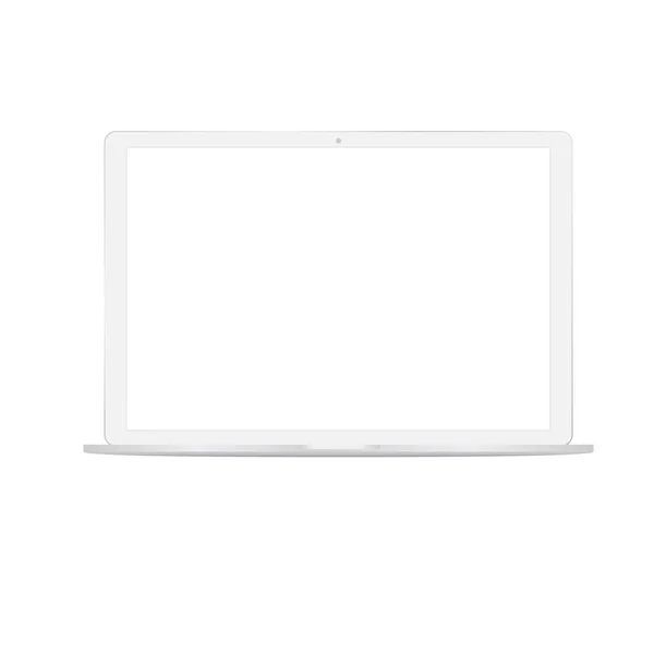 Computer portatile digitale bianco — Vettoriale Stock