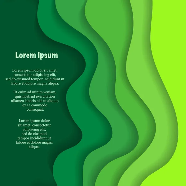 Gröna vågor bakgrund — Stock vektor