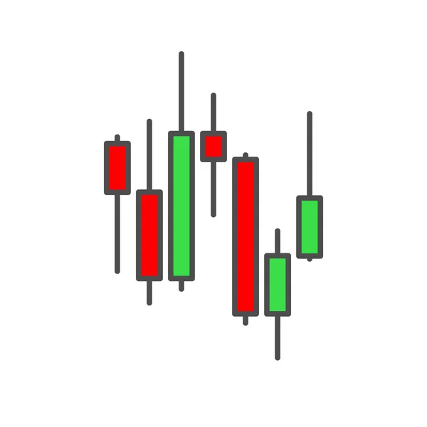 Negociação velas fundo — Vetor de Stock