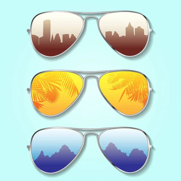 Fondo gafas de verano — Vector de stock