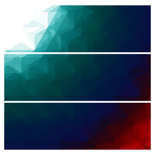 Ensemble de bannières abstraites triangles — Image vectorielle