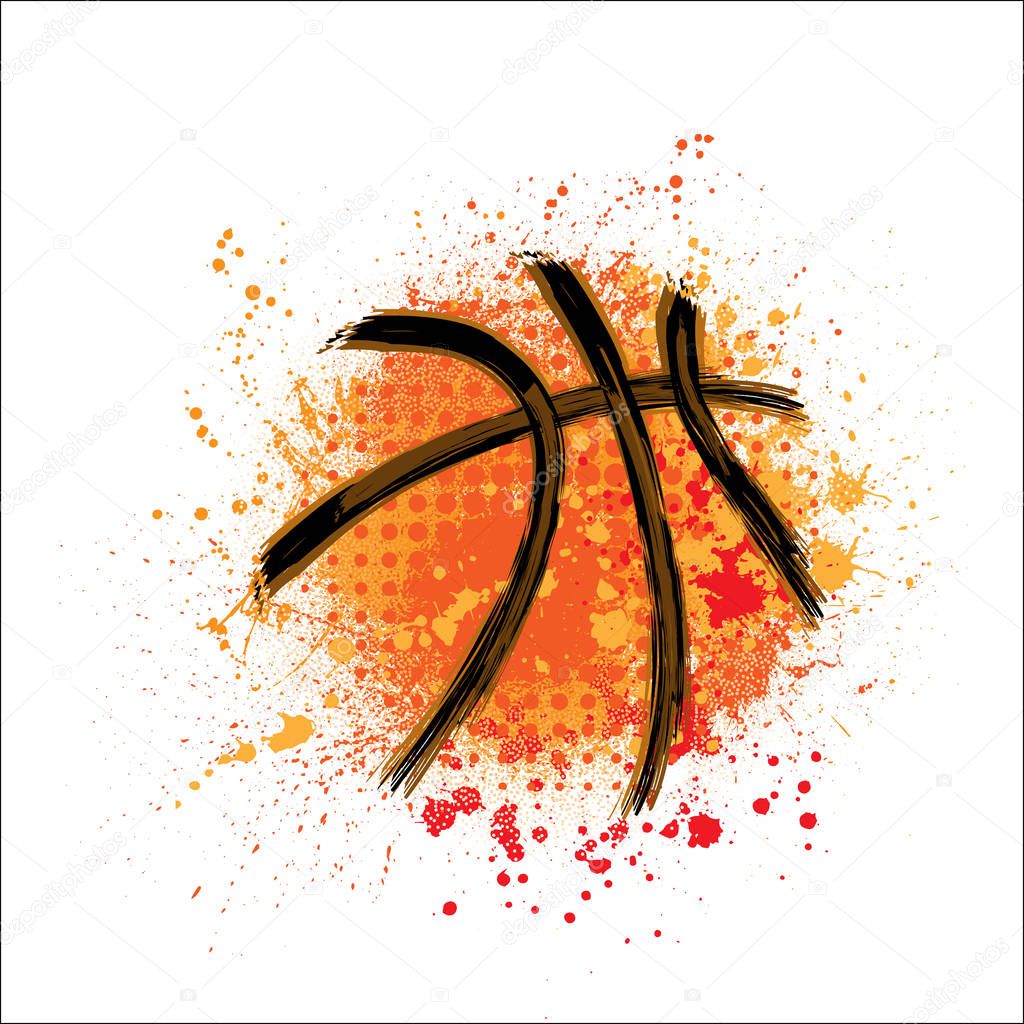 Basketball orange grunge background