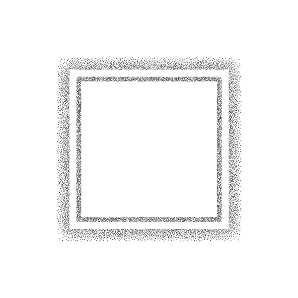 Marco cuadrado negro punteado — Vector de stock