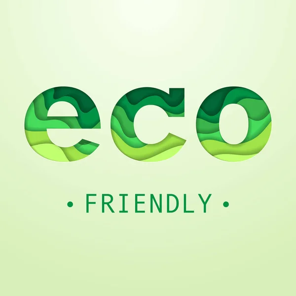 Eco vänliga plakat — Stock vektor