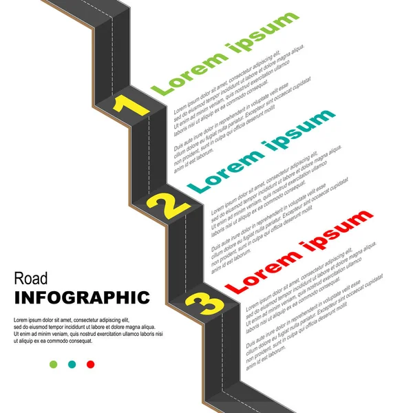 Road infographic bakgrund — Stock vektor