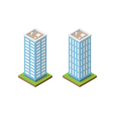 İki izometrik kule