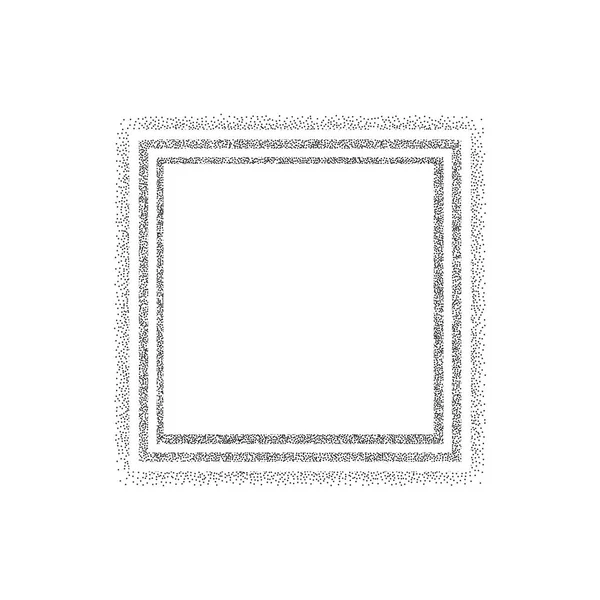 Cornice quadrata bianca tratteggiata — Vettoriale Stock