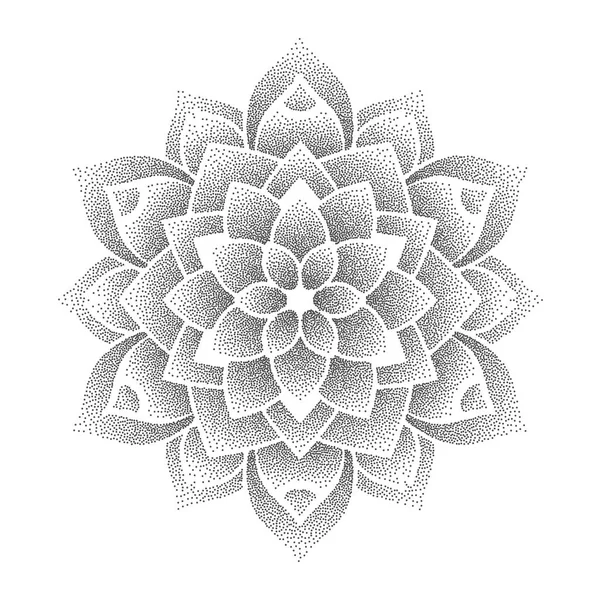 Symbole fleur pointillée — Image vectorielle