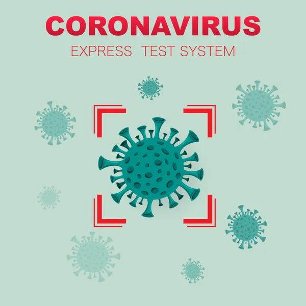 Antecedentes del sistema de detección de coronavirus — Vector de stock