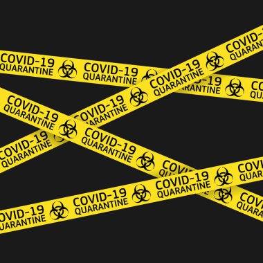 Coronavirus karantina sarı uyarı tipi