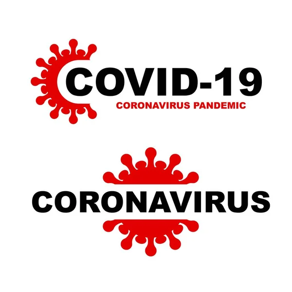 Coronavirus符号文本背景 — 图库矢量图片