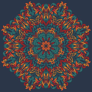 Retro boho çiçek desenli arka plan